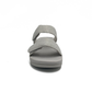 Fitflop Sandal Lulu Adjustable Slide Shimmer Silver