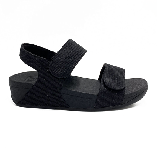 Fitflop sandal Lulu Back-strap All Black Shimmer