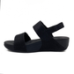 Fitflop sandal Lulu Back-strap All Black Shimmer