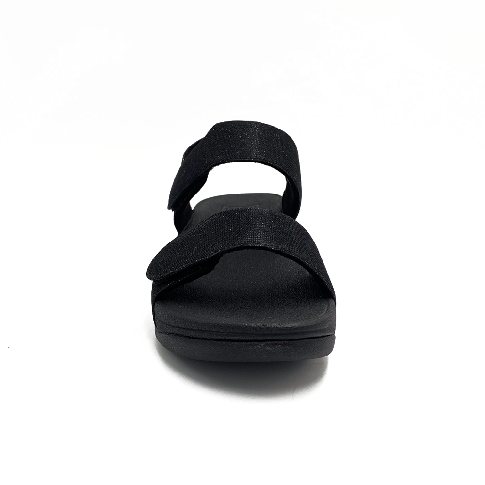 Fitflop sandal Lulu Back-strap All Black Shimmer