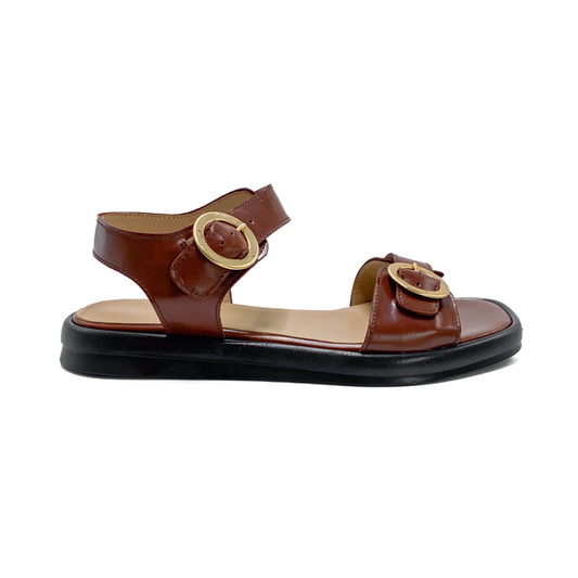 Angulus Sandal m/spænder Gummisål Brown