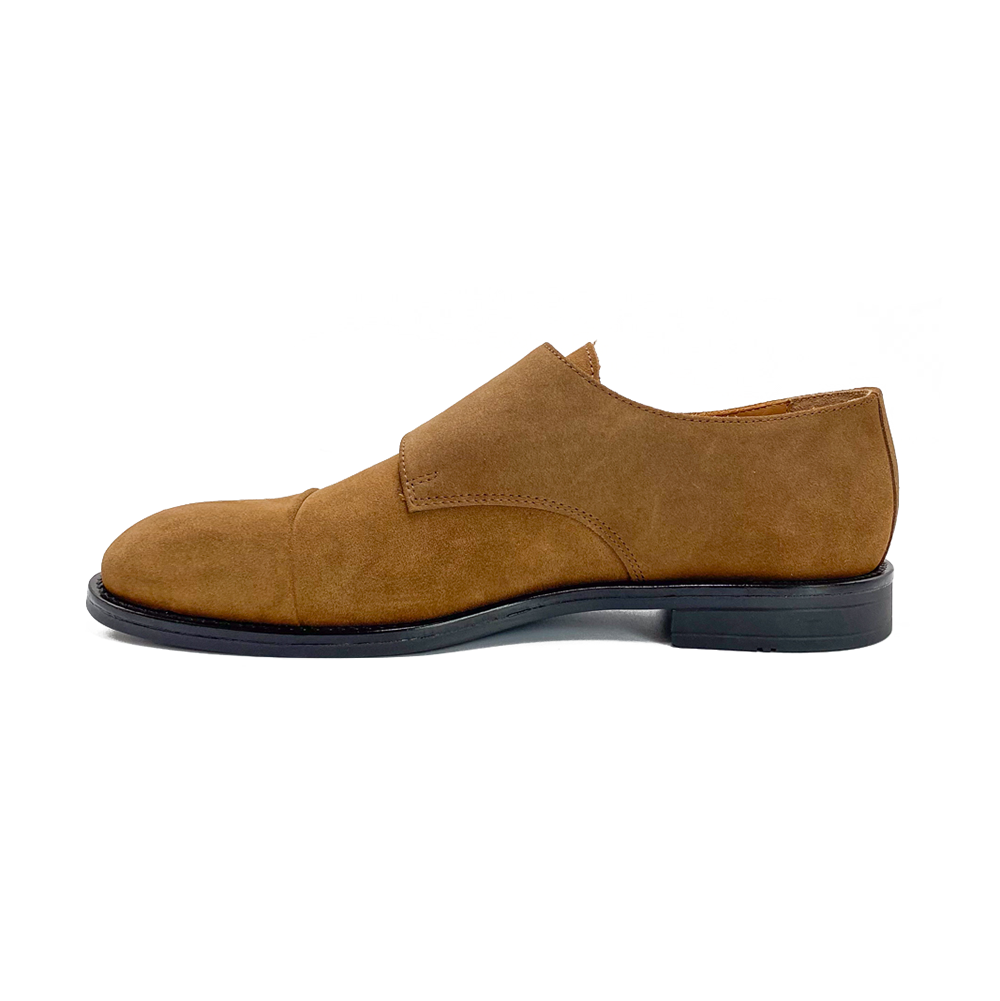 Ahler Herresko Double Monk Suede Camel