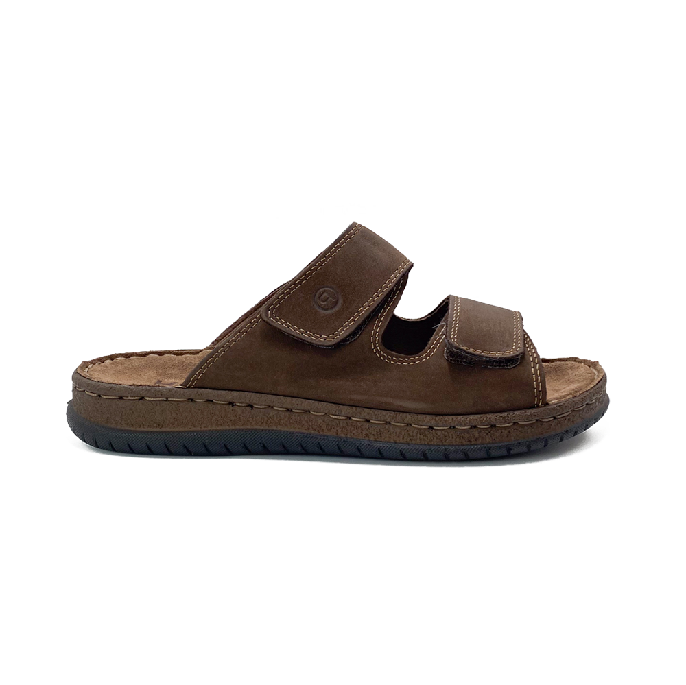 Rohde Sandal Herre m/2 velcro Nubuck Mocca