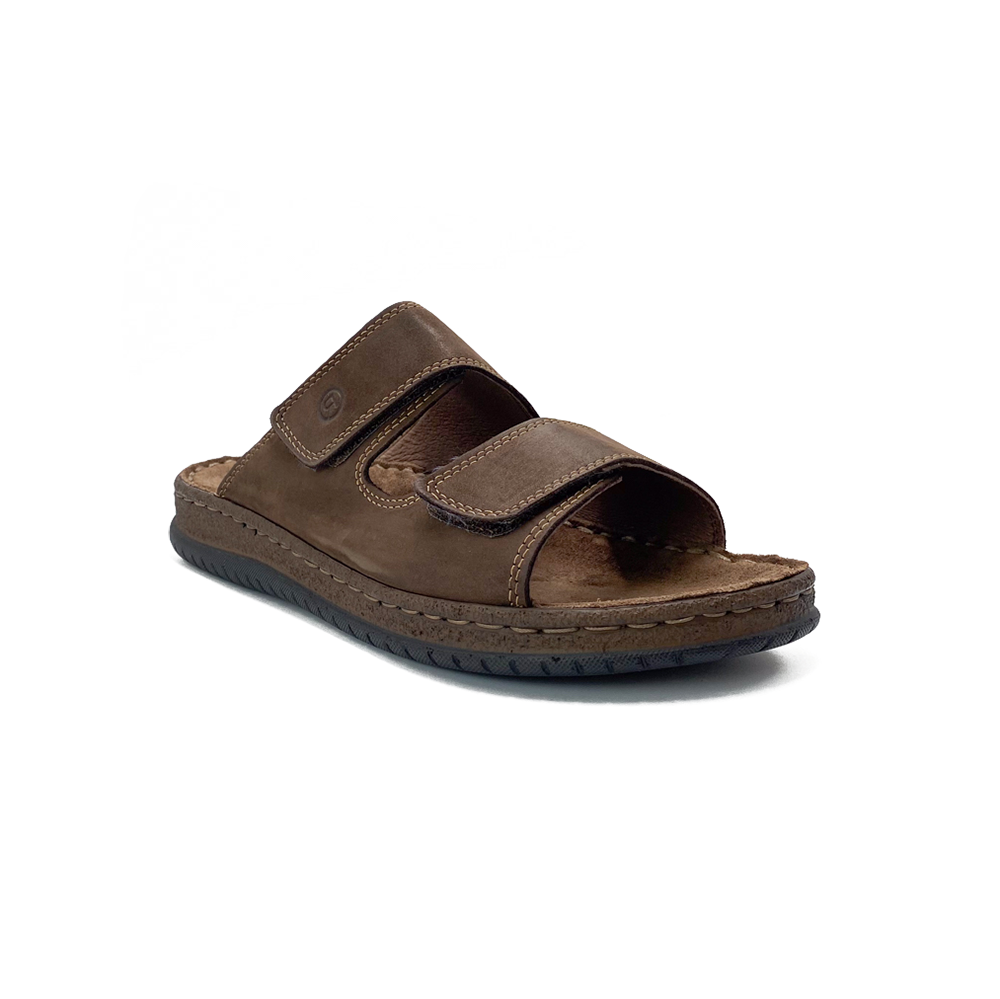 Rohde Sandal Herre m/2 velcro Nubuck Mocca