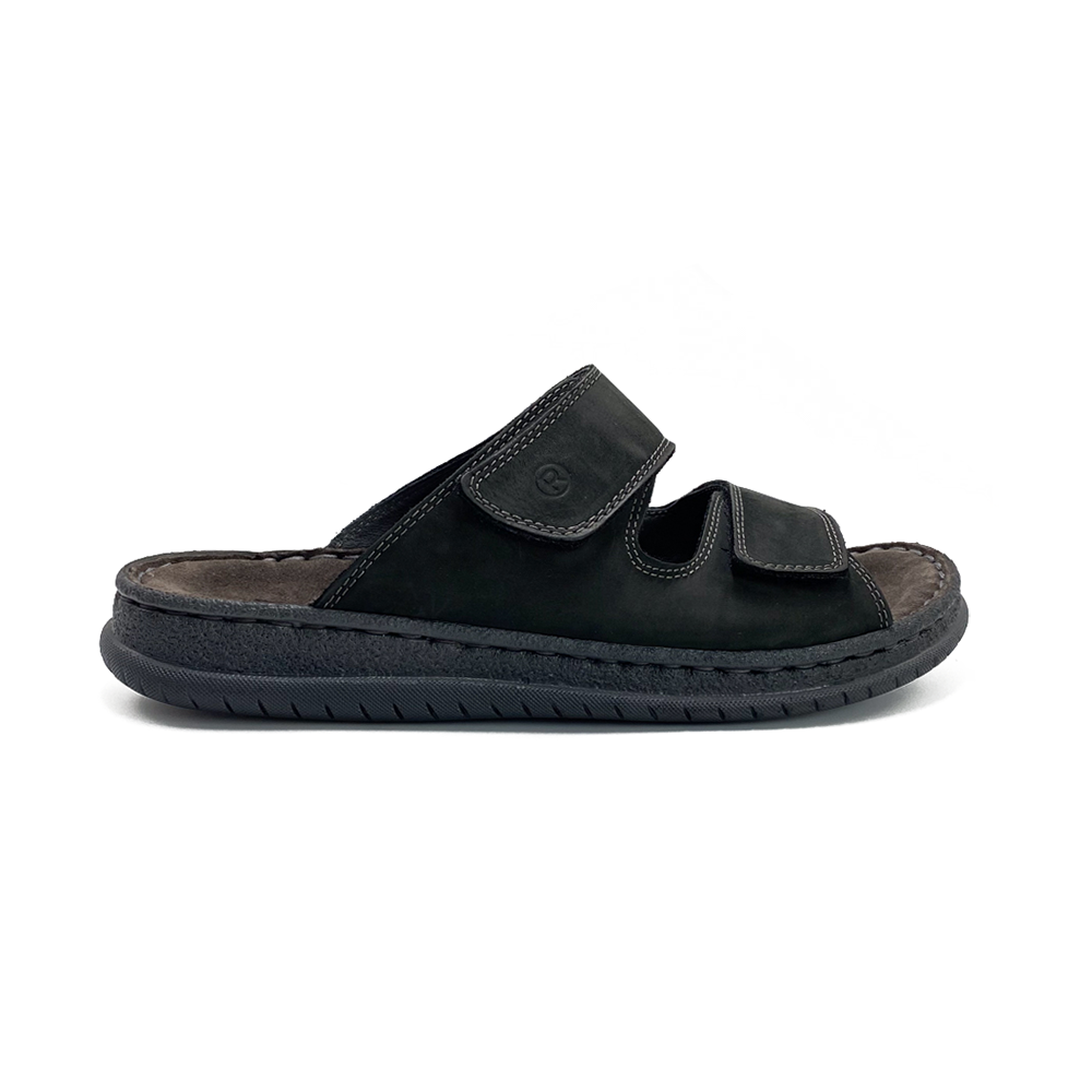 Rohde Sandal Herre m/2 velcro Nubuck Schwarz