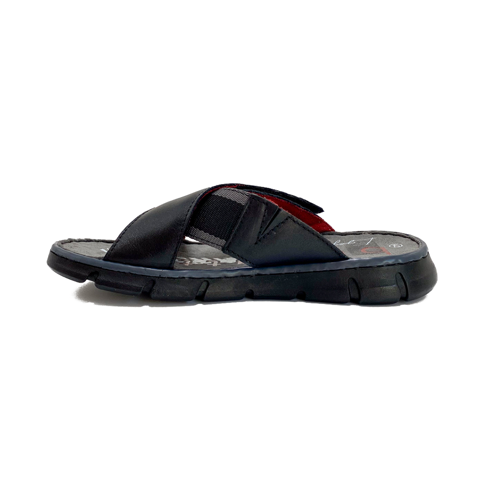 Bugatti Sandal m/kryds og velcro Black