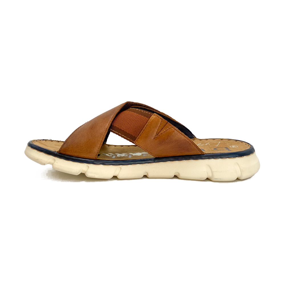 Bugatti Sandal m/kryds og velcro Cognac