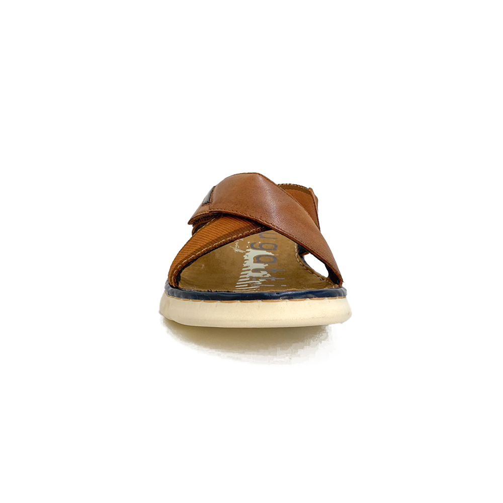 Bugatti Sandal m/kryds og velcro Cognac