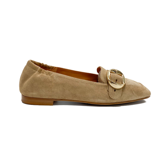 Billi Bi Loafer m/Spænde Suede Sand