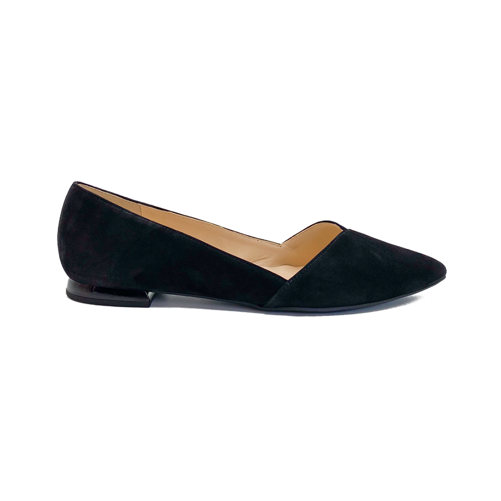 Högl Ballerina m/spids snude Suede Black