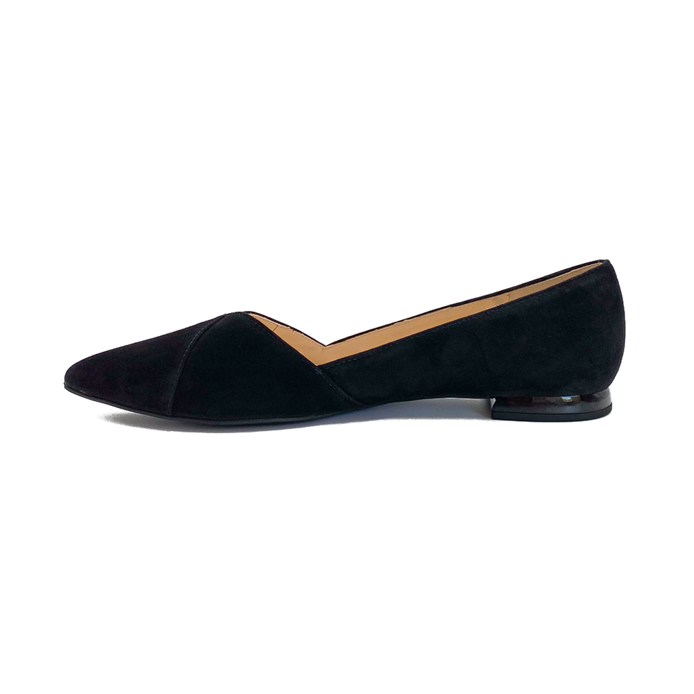 Högl Ballerina m/spids snude Suede Black