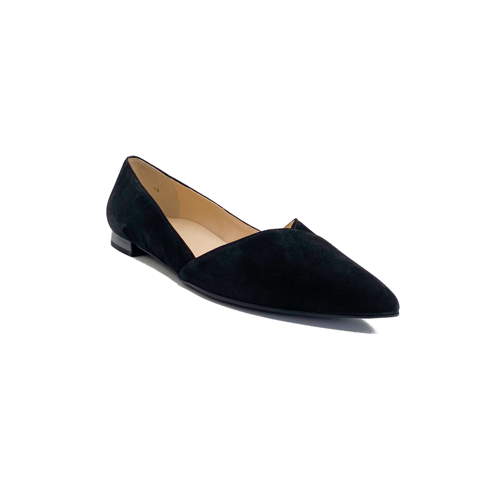 Högl Ballerina m/spids snude Suede Black