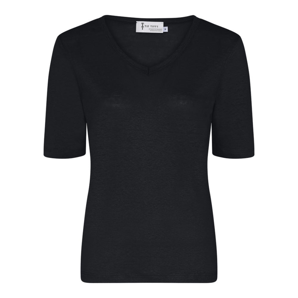 Tif Tiffy LinenTT V-Neck Black