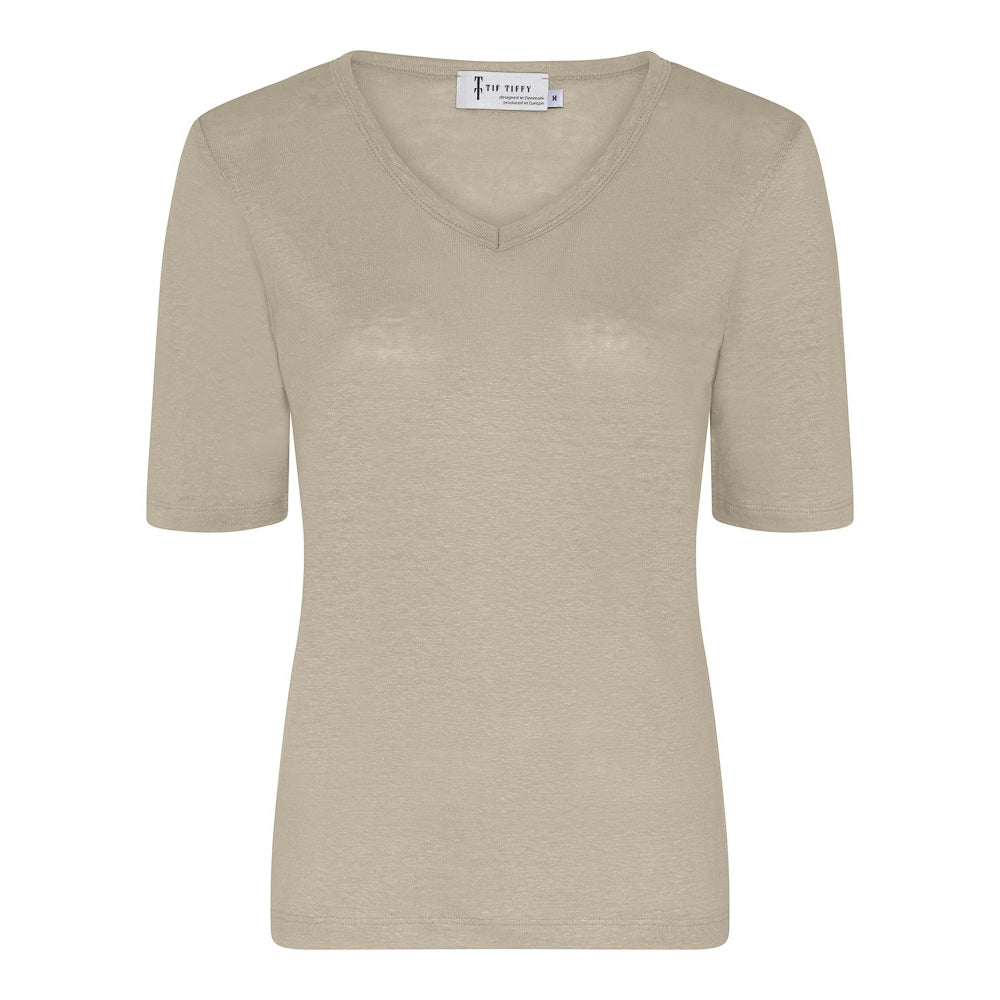Tif Tiffy LinenTT V-Neck Greysalt