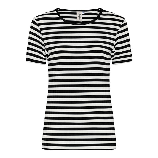 Tif Tiffy Janett TT SS Small Stribet T-shirt Stribet Sort/hvid
