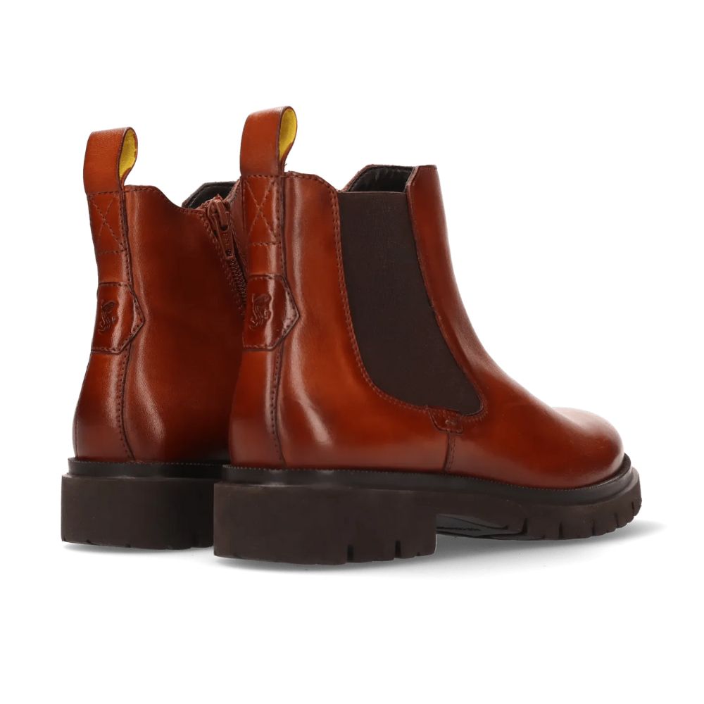 Salamander Dame Støvle m/elastik og lynlås Cognac