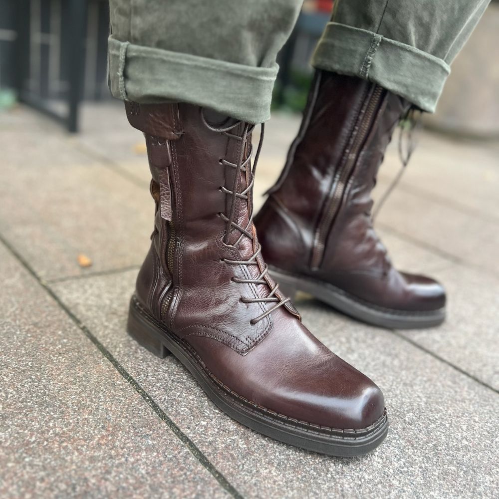 A.S. 98 Støvle halvlang m/snøre og lynlås Ebano