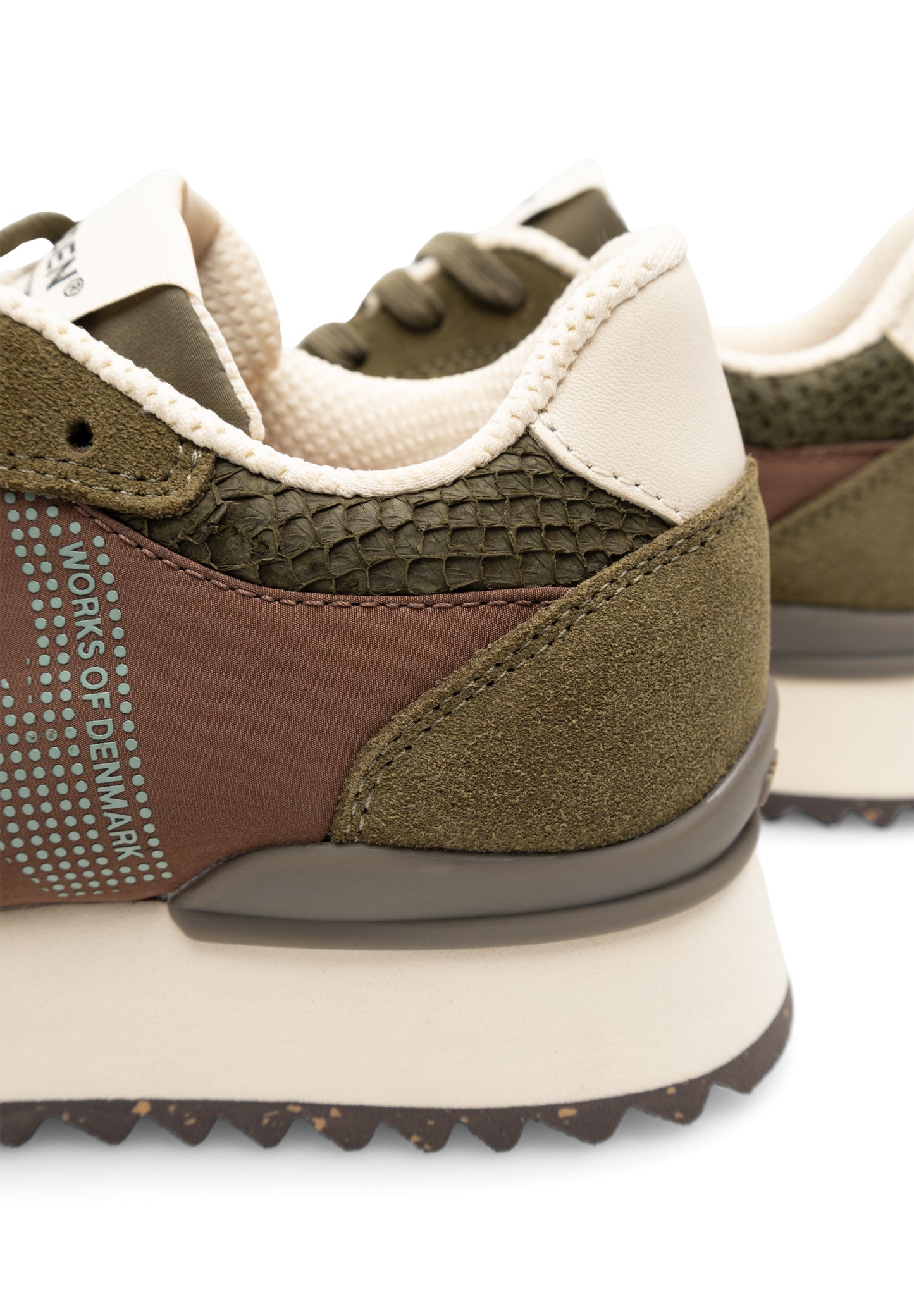 Woden Sneaker Ronja Plateau Dark Olive Multi