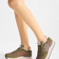 Woden Sneaker Ronja Plateau Dark Olive Multi