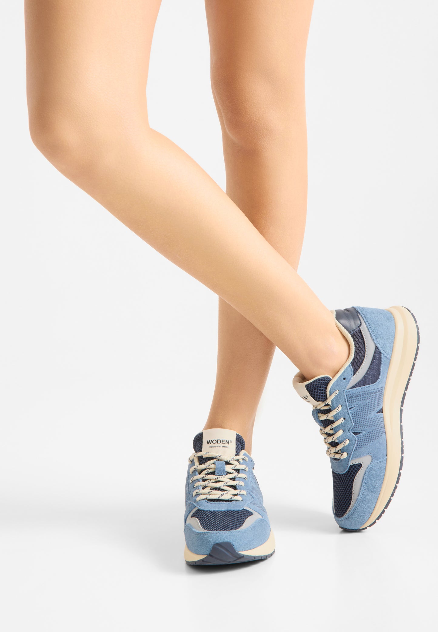Woden Sneaker Rigmor Open Mesh Old Denim Multi
