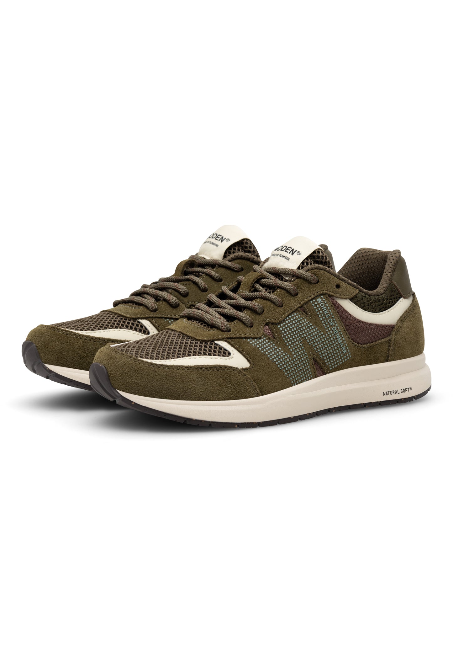 WODEN Sneaker Rigmor Open Mesh Dark Olive Multi