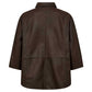 DEPECHE Tenna 3/4 Sleeve Loose Fit Shirt Brown