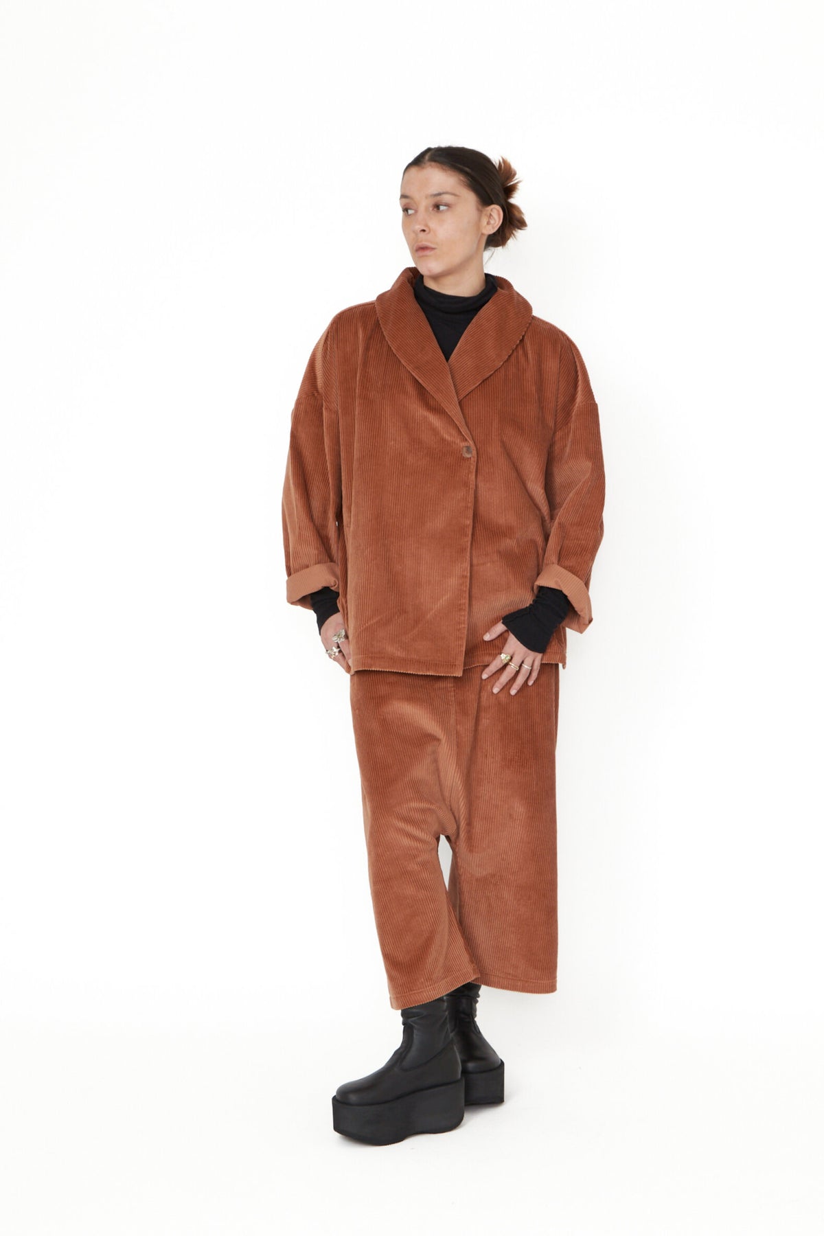 SORT AARHUS FIRMEN Velvet Blazer Spice