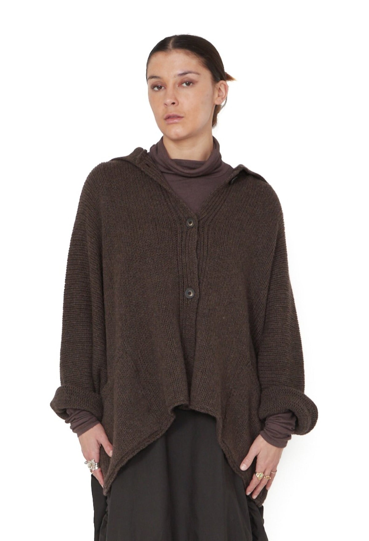 SORT AARHUS CLAUDINE Knitted Cardigan Moro