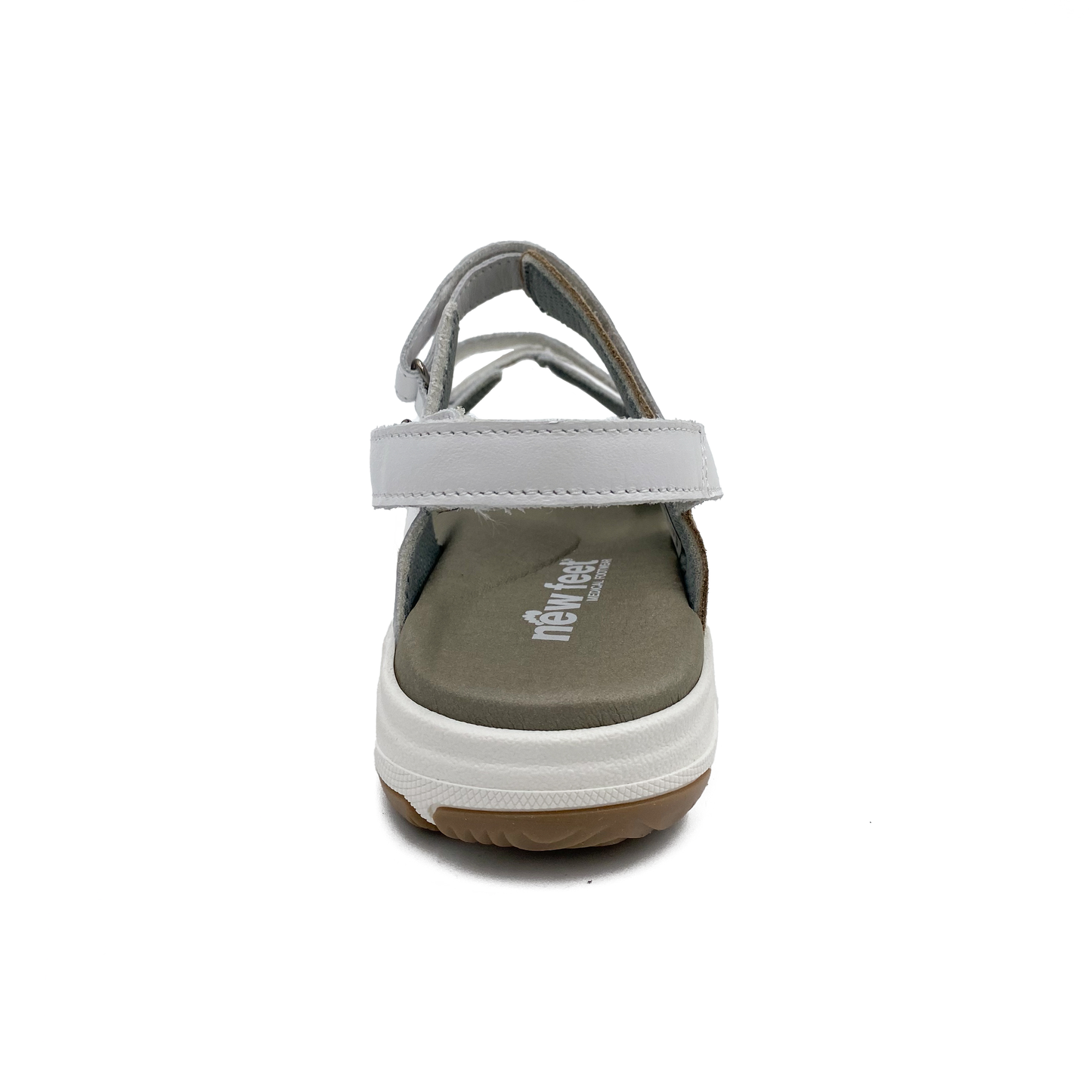 New Feet Sandal m/2 velcro Nubuck White