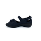 new feet sandal m/lille hæl, hælkappe og 3 velcro Mørkeblå