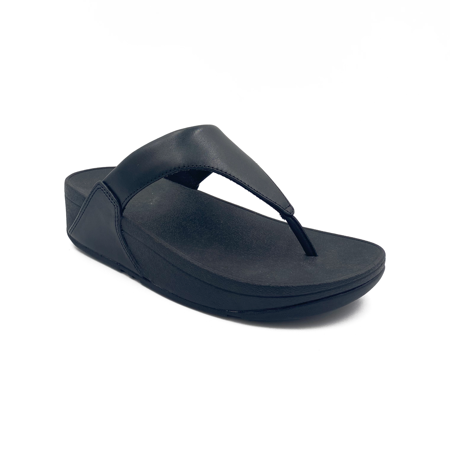 fitflop sandal Lulu Toepost Black Leather